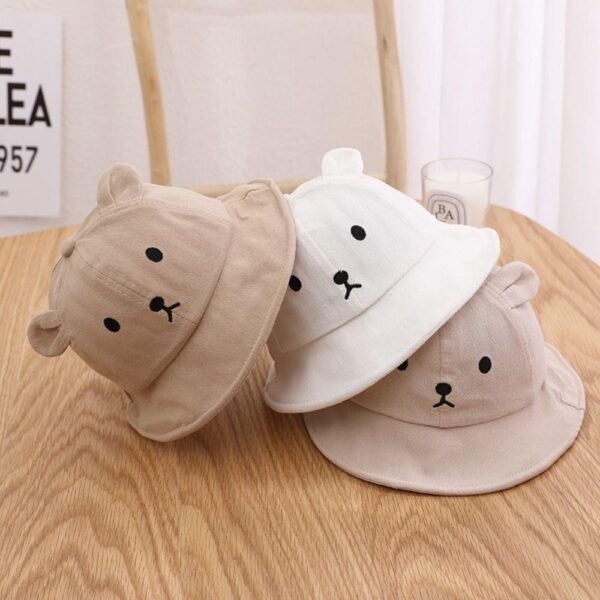 03 chapeaux de soleil en maille respirante motif ours