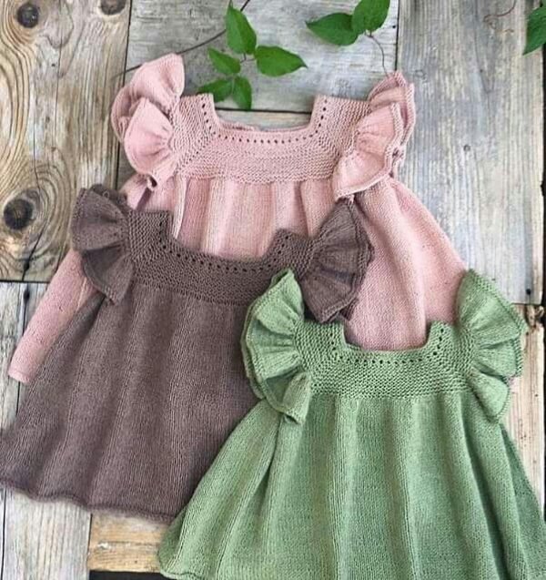Lot de 03 robes tricot à manche courte