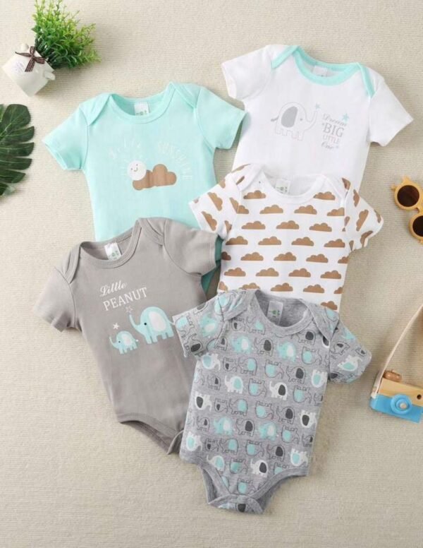 Lot de 05 Bodies Bébé manches courtes