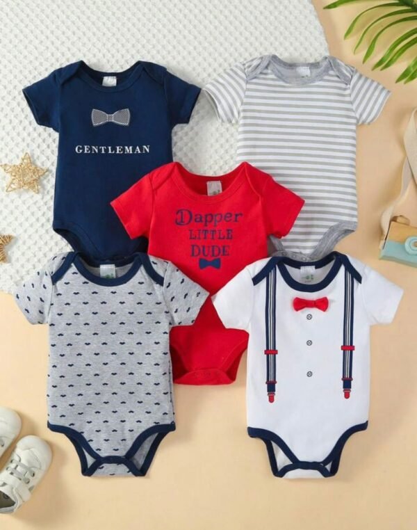 Lot de 05 bodies Bébé manches courtes