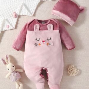 Barboteuse pour nouveau né combinaison avec broderie