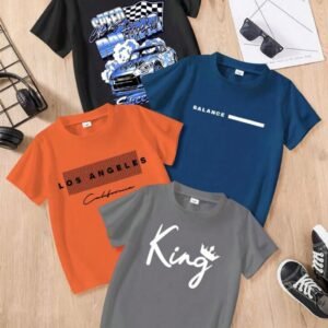 04 pièces t-shirts graphiques