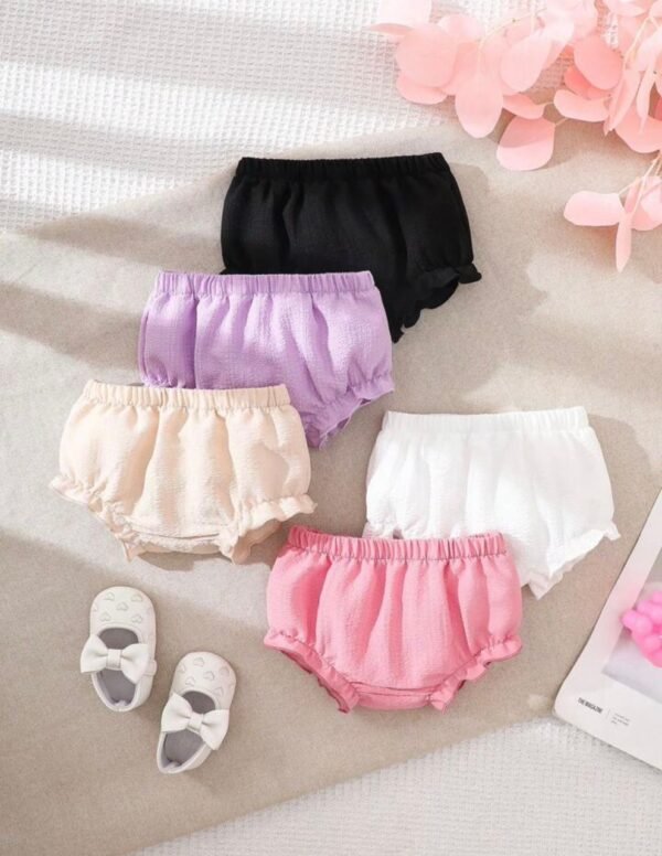 Bloomer bébé fille nouveau-né avec volants tricotés