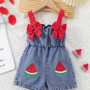 salopette pour fille dos sangle