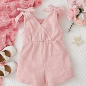 salopette rose corail simple