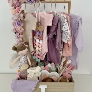 PANIER DE LUXE PERSONALISE POUR BEBE FILLE