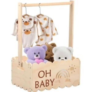 PANIER CADEAU BEBE EN BOIS