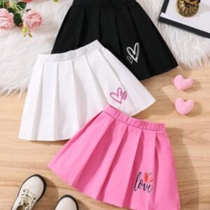 Lot de 03 jupes plissées de couleur unie