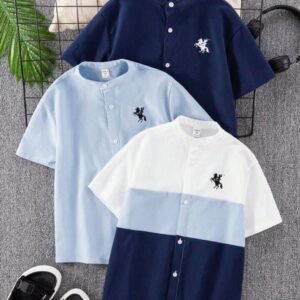 Lot de 03 chemises amples, manches courtes