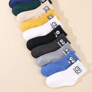 Lot de 10 paires de chaussettes mi- mollet élastiques